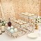 22 in Natural 3 Tier Laser Cut Rectangle Wooden Cupcake Dessert Stand